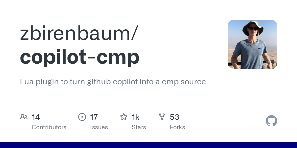 Lua plugin to turn github copilot into a cmp source - zbirenbaum/copilot-cmp